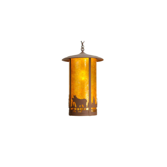 Single Light 15-1/2" Wide Pendant with Handmade Shade
