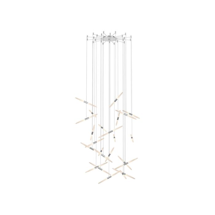 Ballet�?Pendant Light in Bright Satin Aluminum