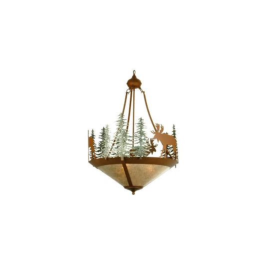 3 Light 24" Wide Pendant with Handmade Shade