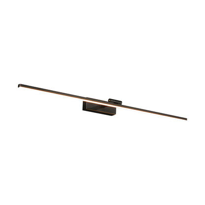 Modern Copper Adjustable LED Bathroom Vanity Light with Rotatable Rod and Linear Acrylic Shade