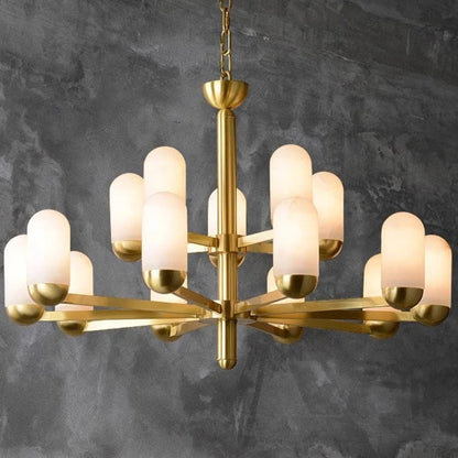 Moonshade Natural Marble Multi Light Chandelier