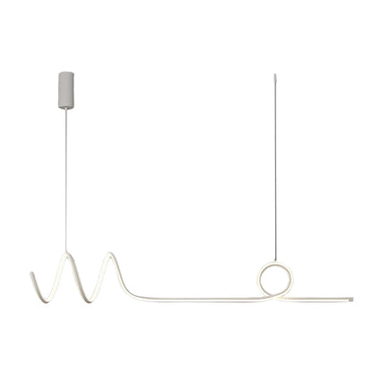Minimalist Waves Circular Stepless Dimming LED Intelligent Chandeliers