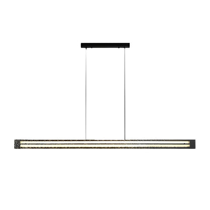 Circular Strip Copper Glass LED Stepless Dimming Nordic Chandelier