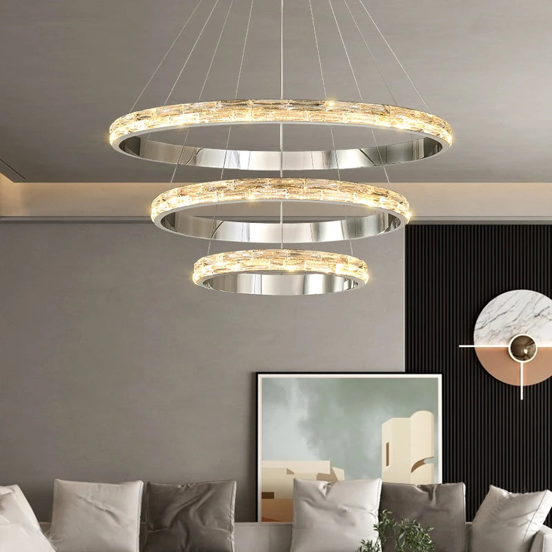 Argento Crystal Modern Chandelier