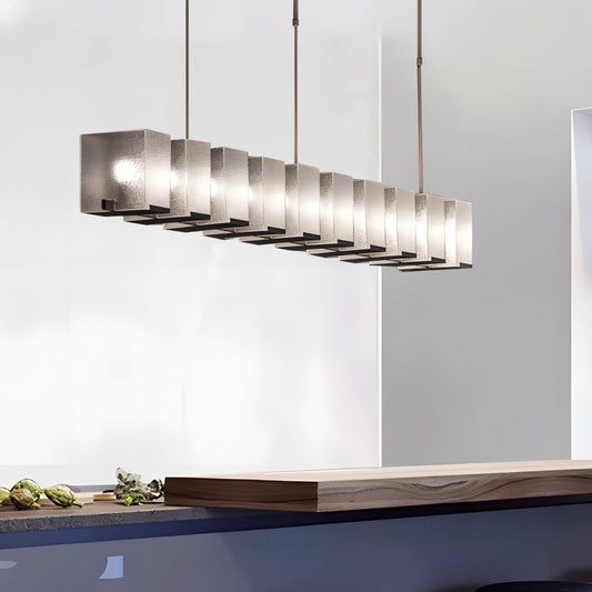 Long Creative Glass Personalized LED Post-Modern Dining Room Chandelier