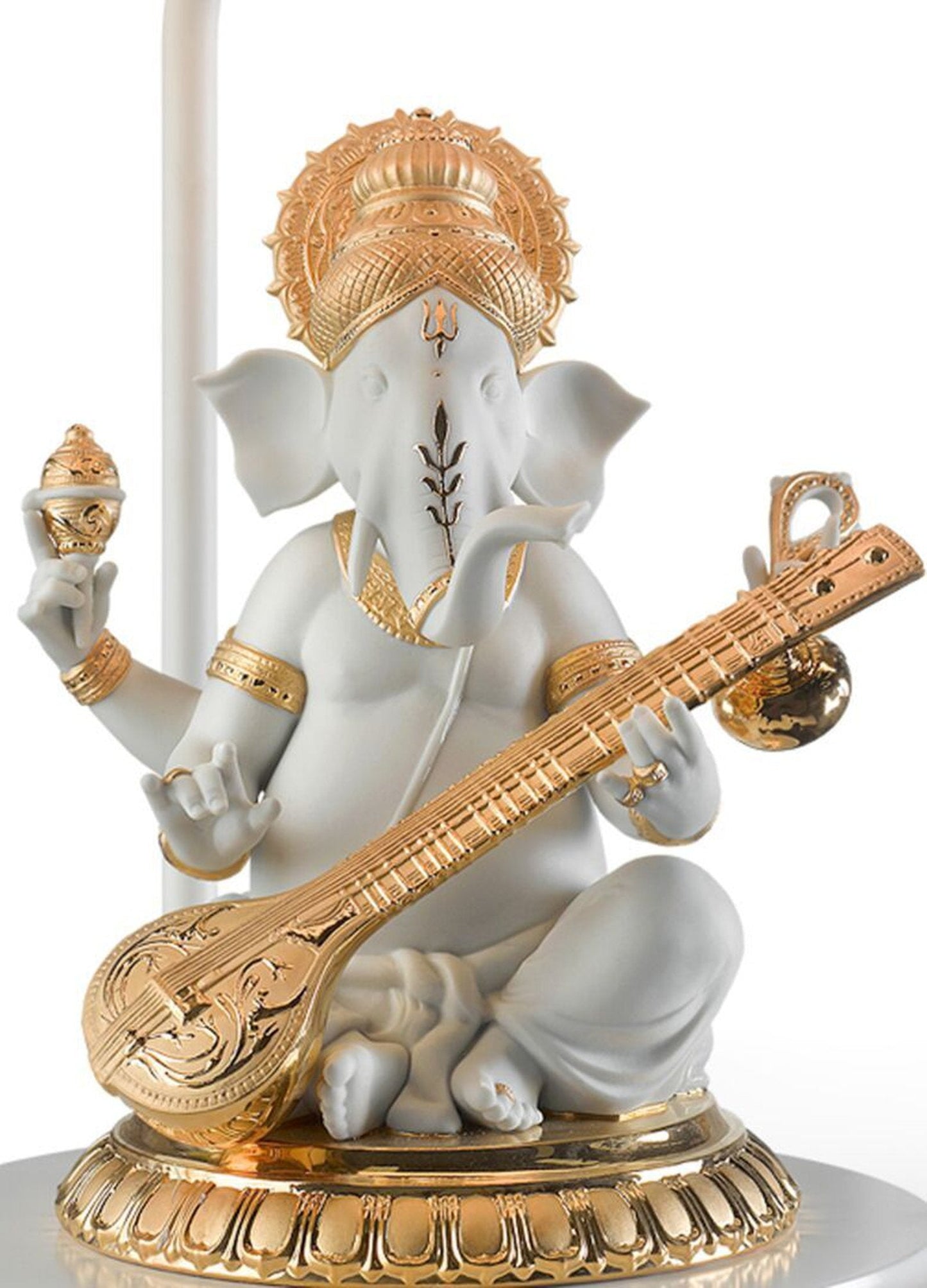 Lladro Veena Ganesha Table Lamp Golden Luster (US)