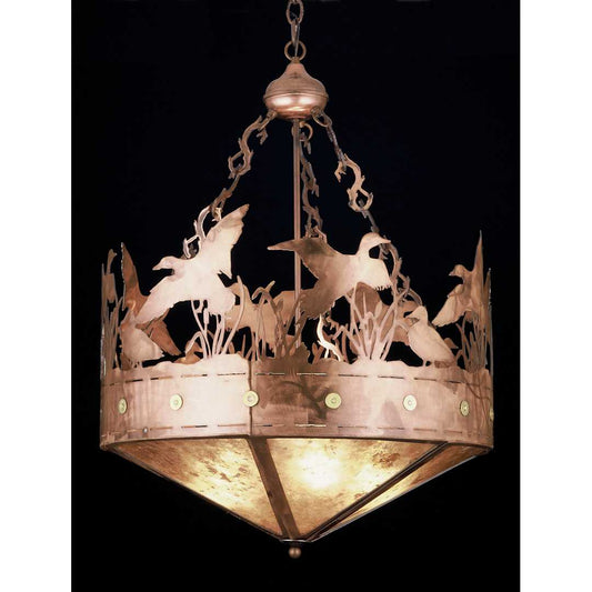 3 Light 24" Wide Pendant with Handmade Shade