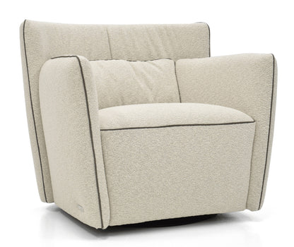Tulip Swivel Chair - Cream Fabric