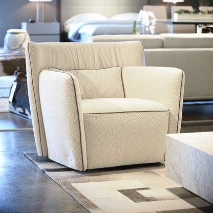 Tulip Swivel Chair - Cream Fabric