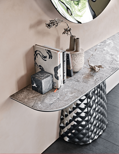 Atrium Console Table - 62 In - Kaindy/Smoke