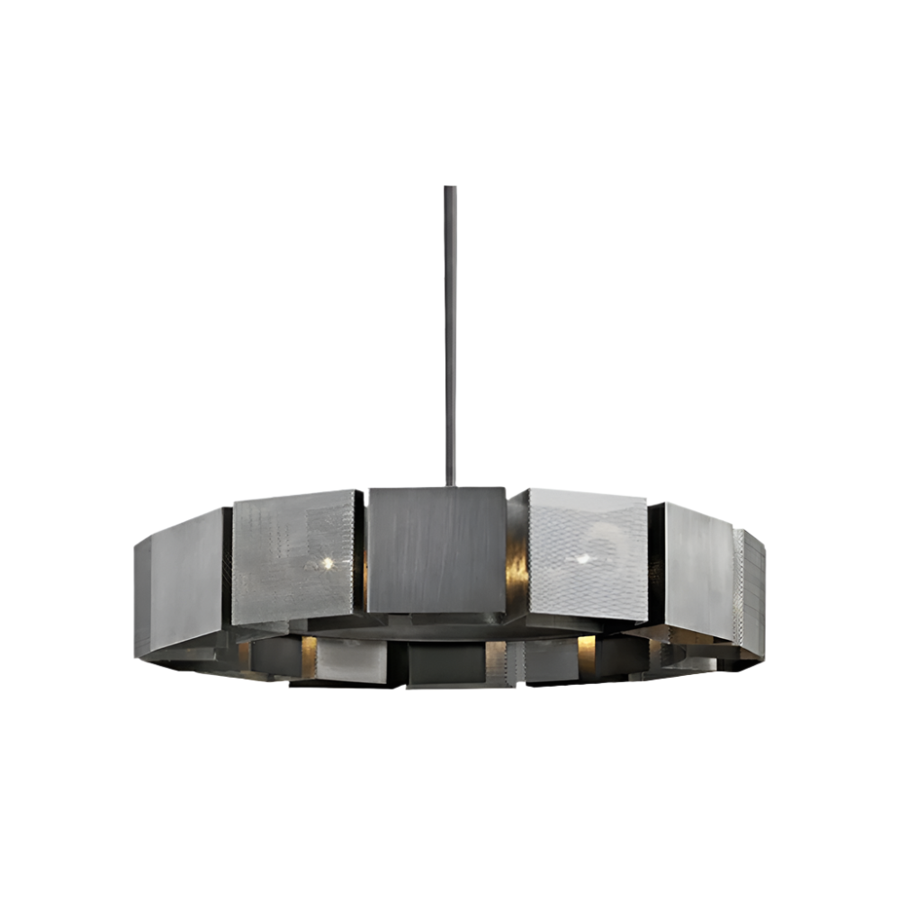 Stainless Steel Industrial Modern Ring Chandelier