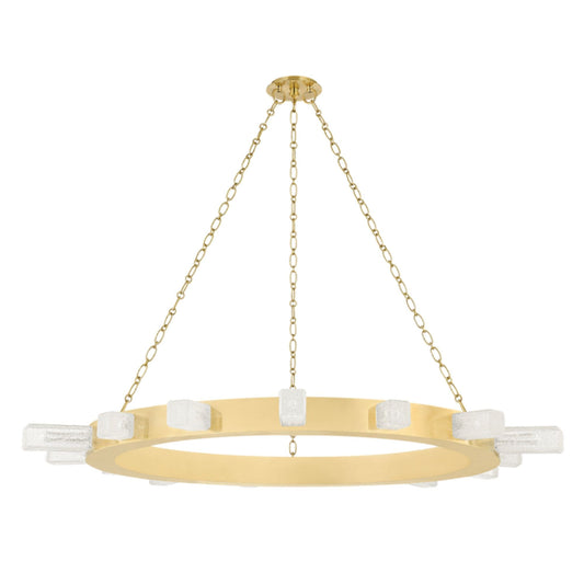 Citrine 15-Light Chandelier in  Vintage Brass 48.5L x 48.5W x 3.25H