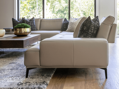 Matteo Sectional - Taupe Leather