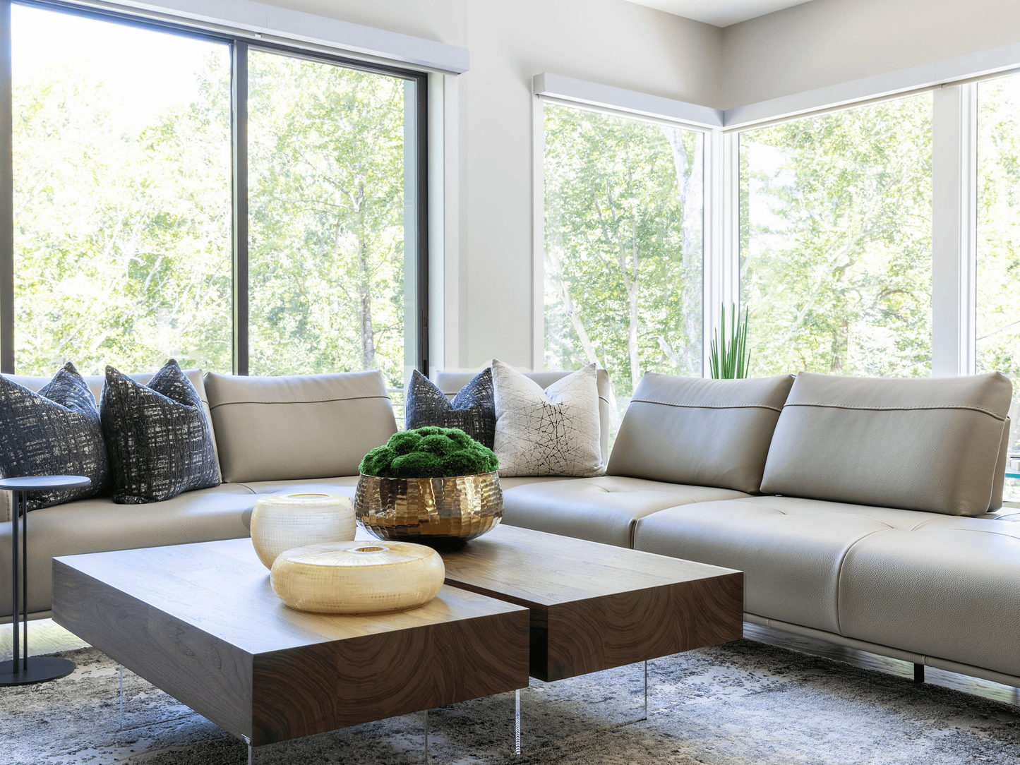 Matteo Sectional - Taupe Leather