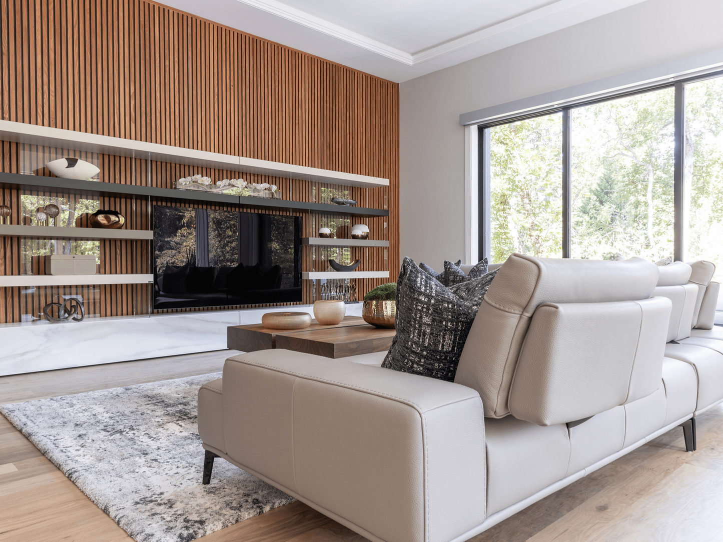 Matteo Sectional - Taupe Leather