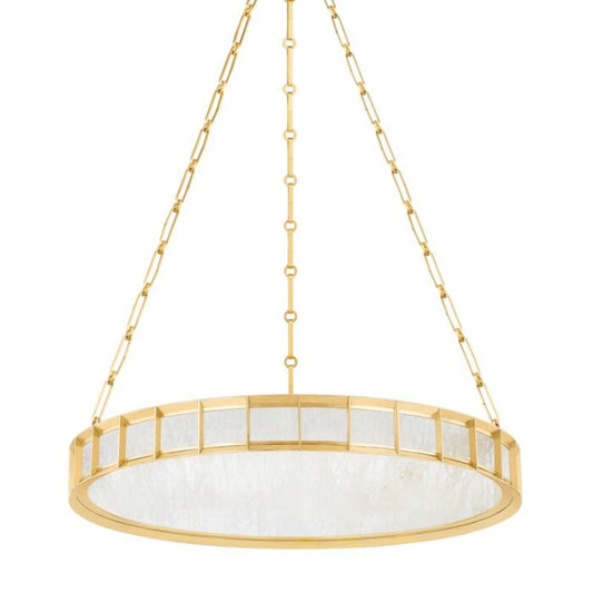 LEDa 1-Light LED Chandelier in Vintage Brass