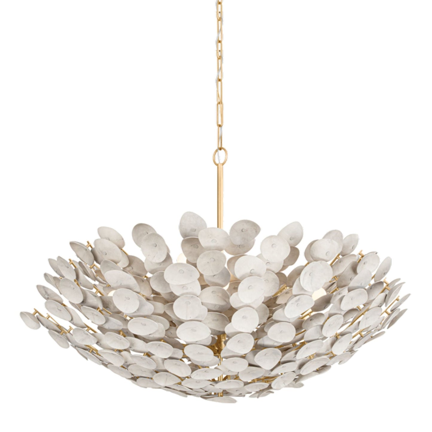 Aimi 12-Light Chandelier in  Vintage Gold Leaf 48.5L x 48.5W x 35H