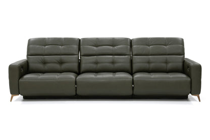 Verona Power Sofa - Olive Leather