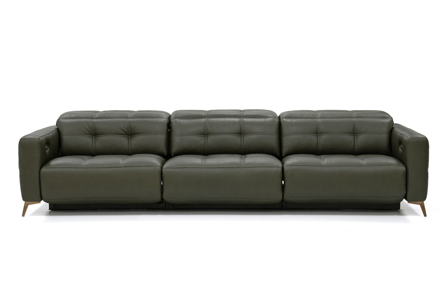 Verona Power Sofa - Olive Leather