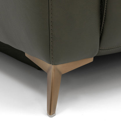 Verona Power Sofa - Olive Leather