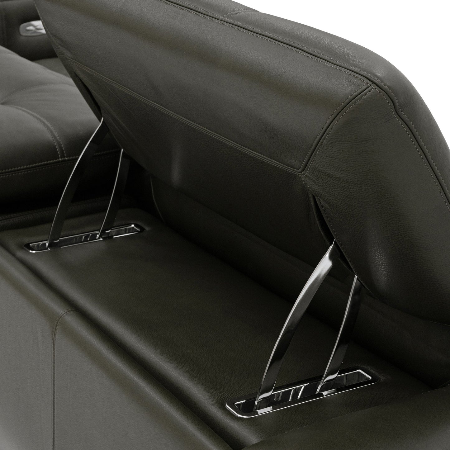 Verona Power Sofa - Olive Leather