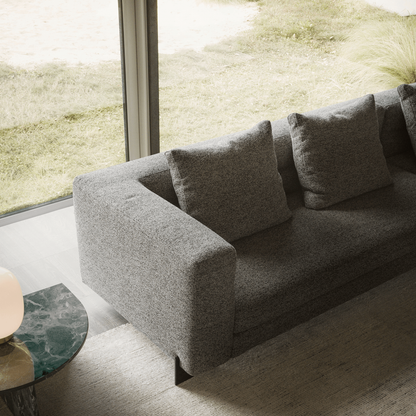 Ariano Sectional - Taupe/Black Fabric