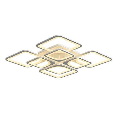 Square Creative Stepless Dimming with Remote Modern Ceiling Light Fixture
