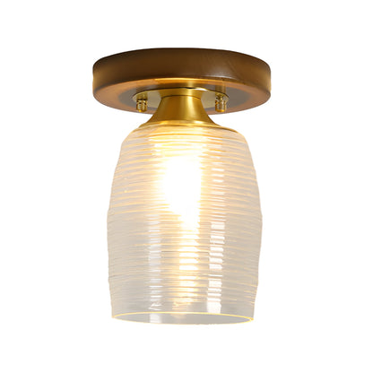 Square Iron Frame American Country Style Ceiling Light Fixture