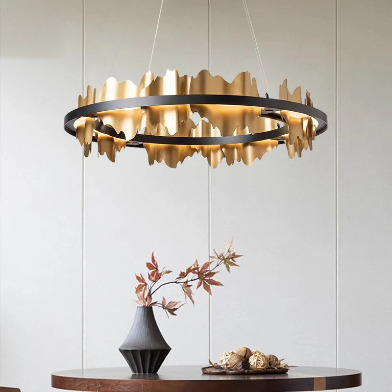 Nera Brushed Brass Modern Chandelier