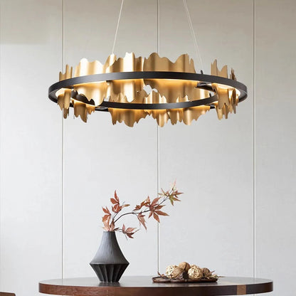 Nera Brushed Brass Modern Chandelier