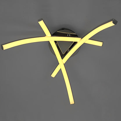 Geometric 3 Line LED Modern Ceiling Lights Flush Mount Lighting Chandelier