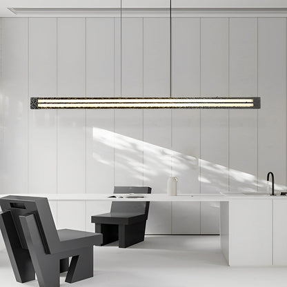 Circular Strip Copper Glass LED Stepless Dimming Nordic Chandelier