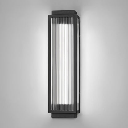 Rectangular Strip Waterproof LED Black Modern Outdoor Wall Lights