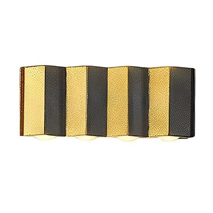 Black & Gold Aluminum LED Outdoor Up Down Wall Light