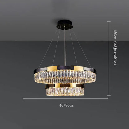 Siena Contemporary Crystal Light Fixture