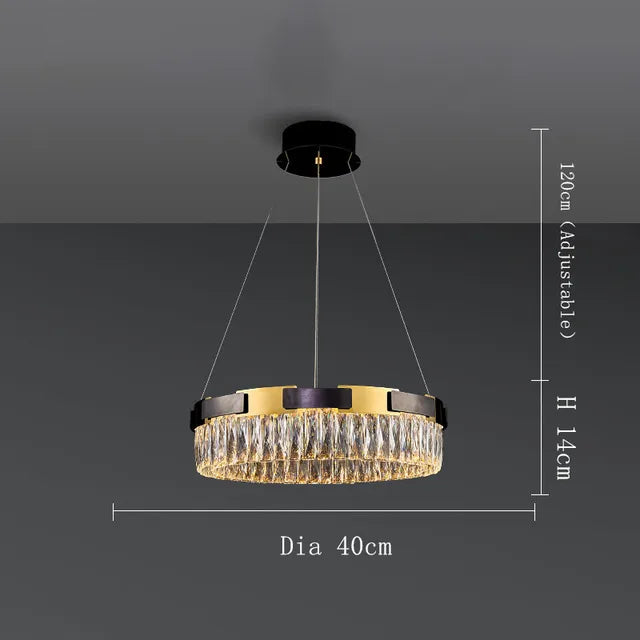 Siena Contemporary Crystal Light Fixture