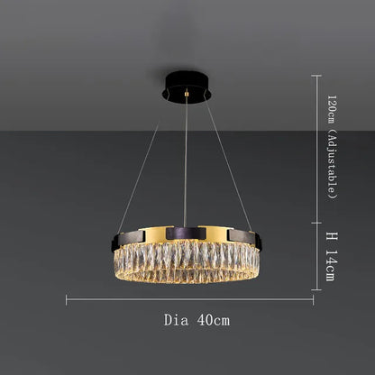 Siena Contemporary Crystal Light Fixture