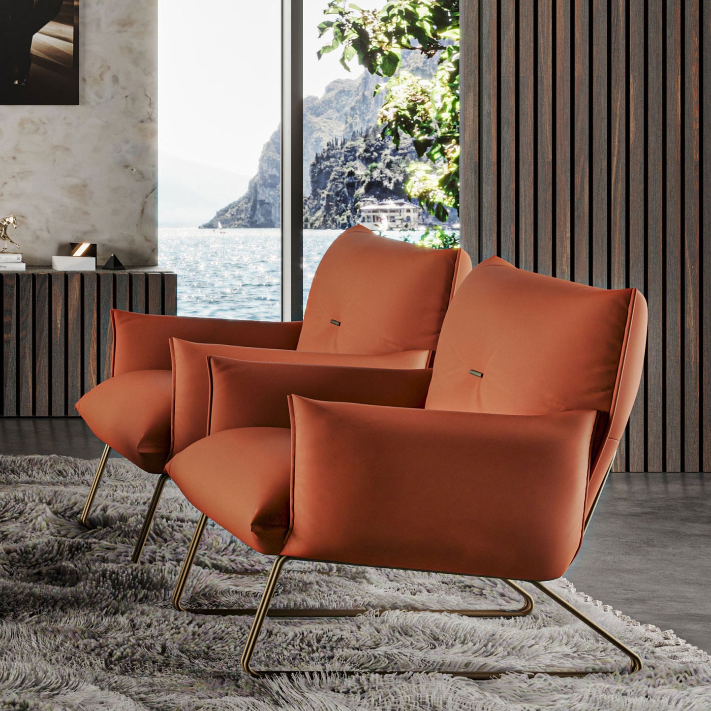 Margot Chair - Honey Leather