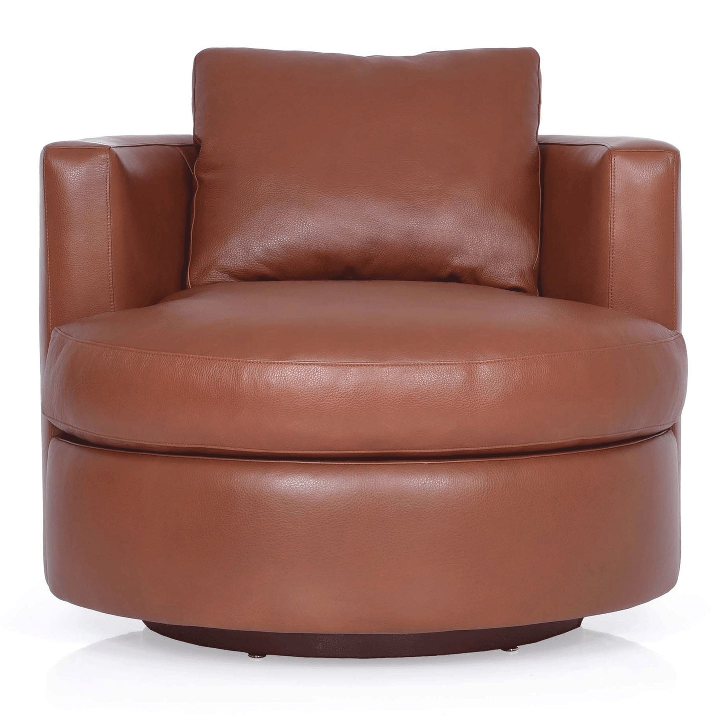 Emma Swivel Chair - Molasses Leather