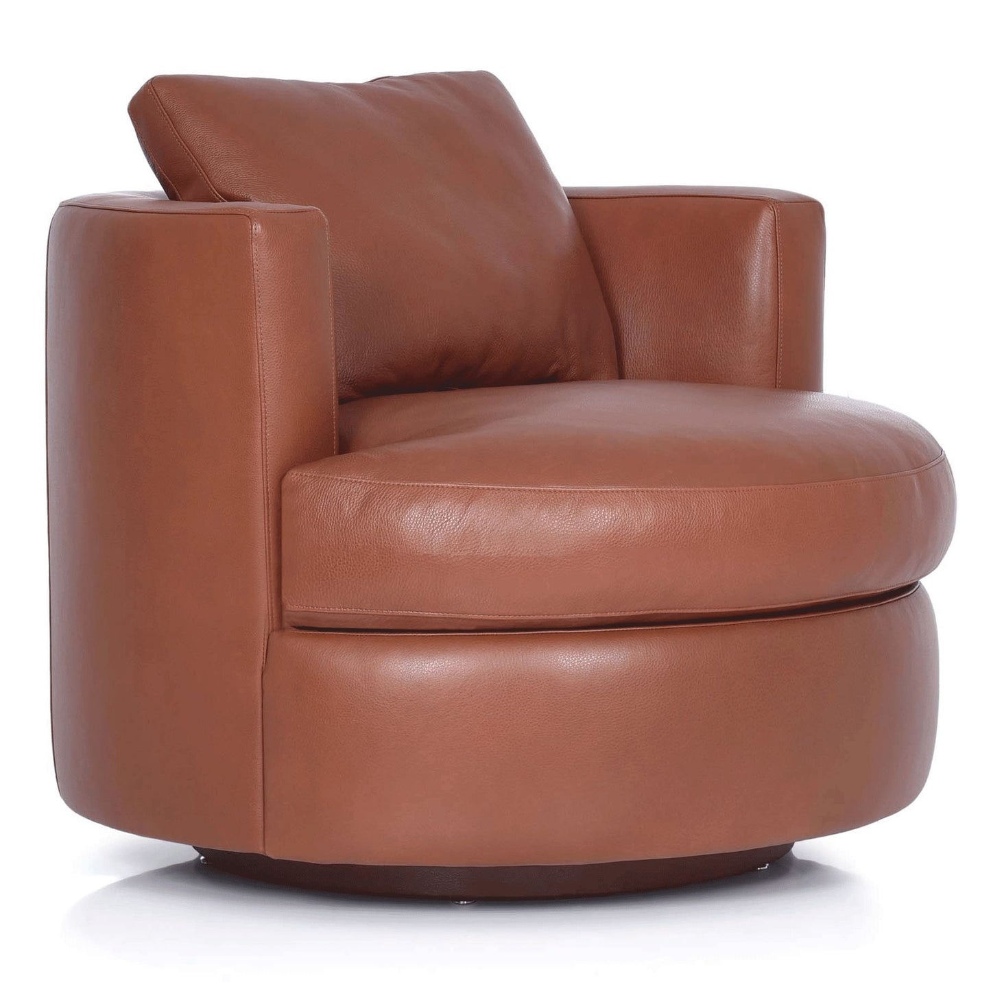Emma Swivel Chair - Molasses Leather