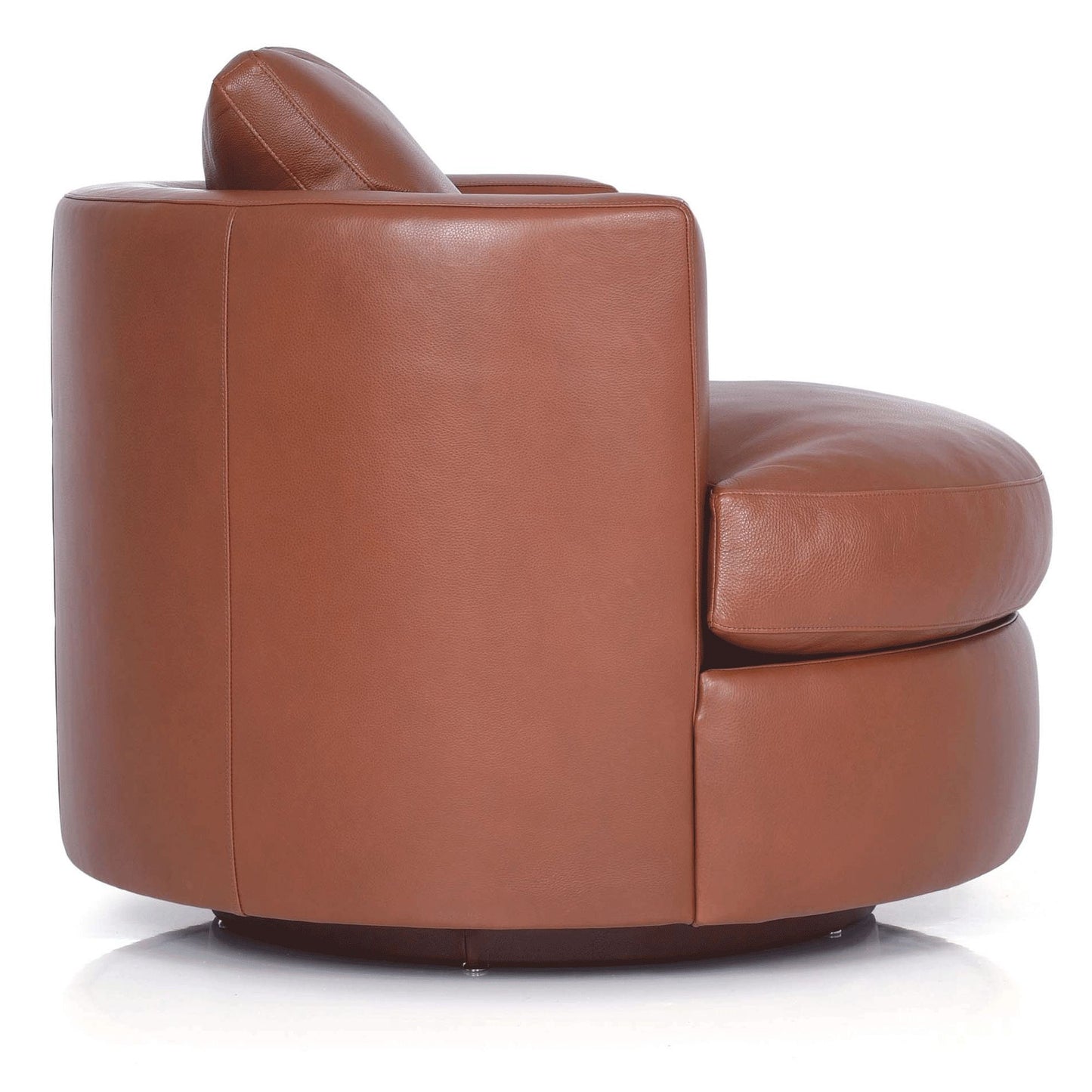Emma Swivel Chair - Molasses Leather