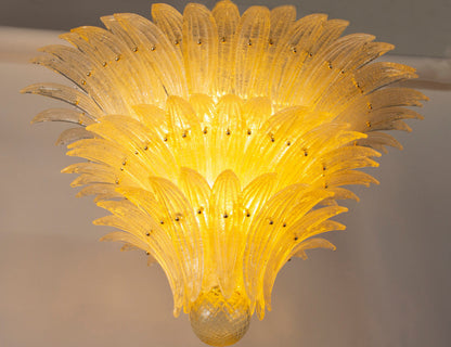 Palmette Murano Chandelier with leaves