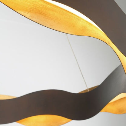 Vaughan 1-Light LED Chandelier in Bronze And Gold