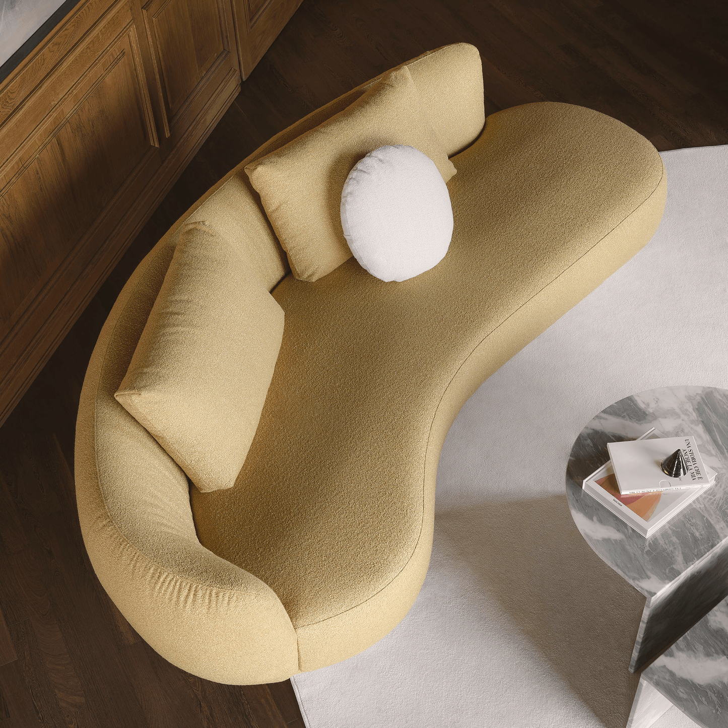 Andali Sofa - Mustard Fabric