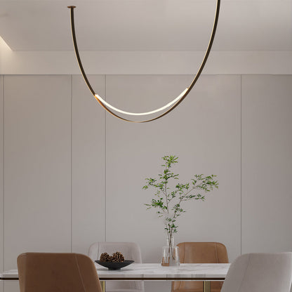 1/3 Leather Belts LED Pendant Light Modern LED Staircase Chandelier