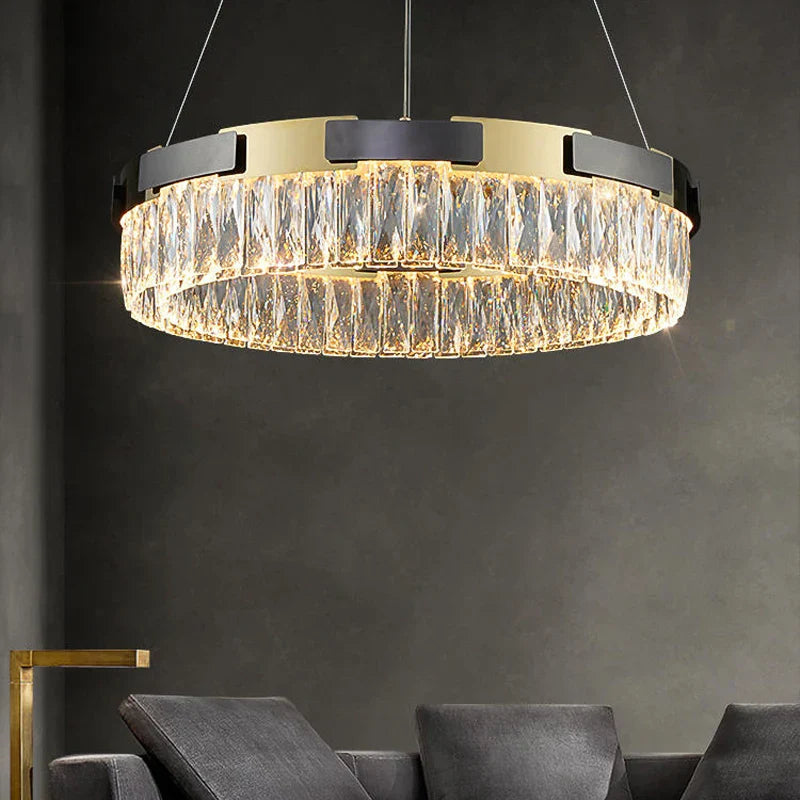 Siena Contemporary Crystal Light Fixture