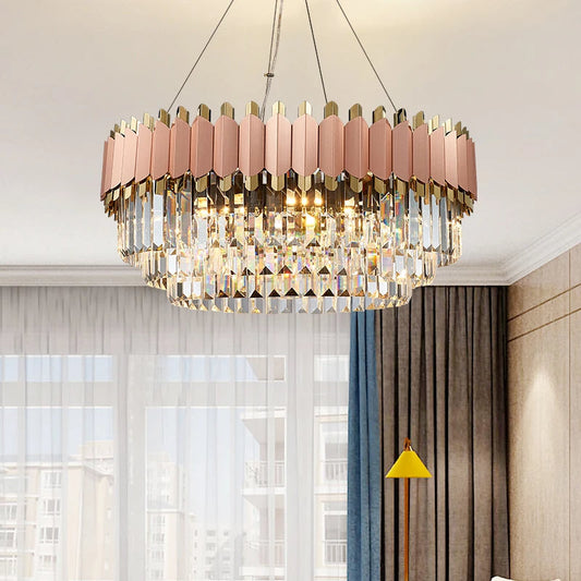 Gio Rose Gold Modern Chandelier