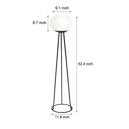 52 inch Globe LED Outdoor Tripod Standing Floor Lamp