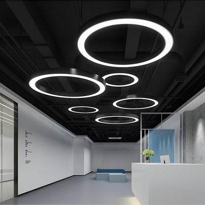 Round Ring Hanging Profile Light Suspended Office LED Pendant Light for Gyms