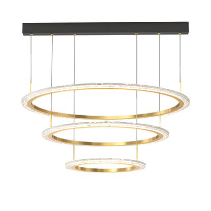 Simple Ring Three Step Dimming Circles Modern Chandelier Hanging Lights
